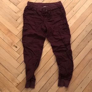 maroon joggers!